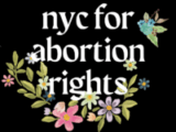 NYC For Abortion Rights With Flowers And Black Background