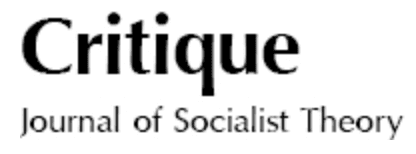 Critique: Journal of Socialist Theory